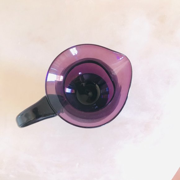 Vintage Collectible Purple Glass Pitcher / Carafe - Picture 2 of 7